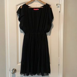 Black Flutter Sleeve Dress